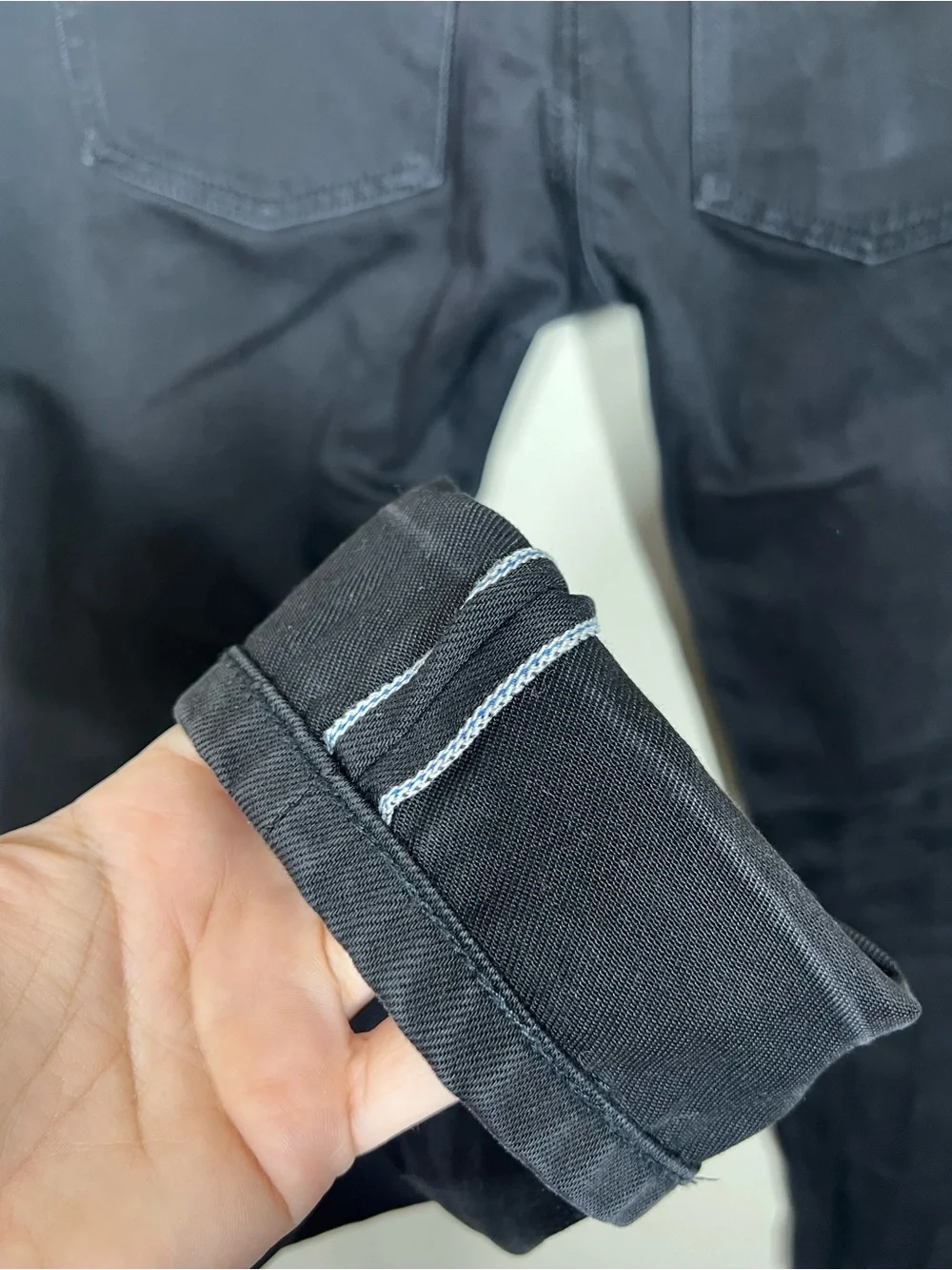 The Unbranded Brand Mens UB155 Black 12.5oz Selvedge Skinny Jeans Size 29x32